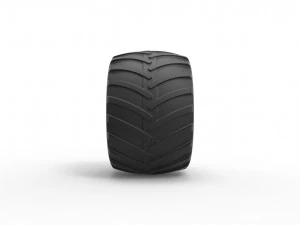 Monster truck tire scale 1 to 25 3D Print Model
