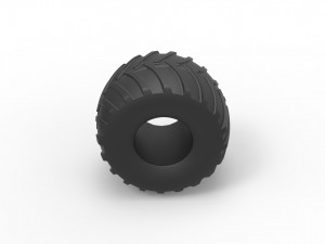 Monster truck tire scale 1 to 25 3D Принт Модель