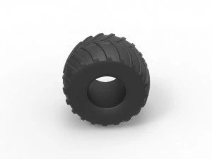 Monster truck tire scale 1 to 25 3D Print Model