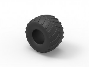 Monster truck tire scale 1 to 25 3D Принт Модель