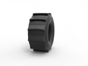 Mud dragster tire scale 1 to 25 3D Print Model