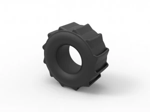Mud dragster tire scale 1 to 25 3D Print Model