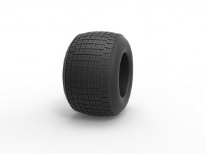Race tire 2 scale 1 to 10 3D Print Model