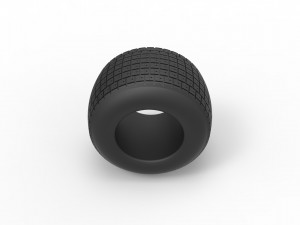 Race tire 2 scale 1 to 10 3D Print Model