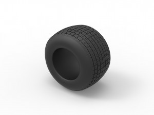 Race tire 2 scale 1 to 10 3D Print Model