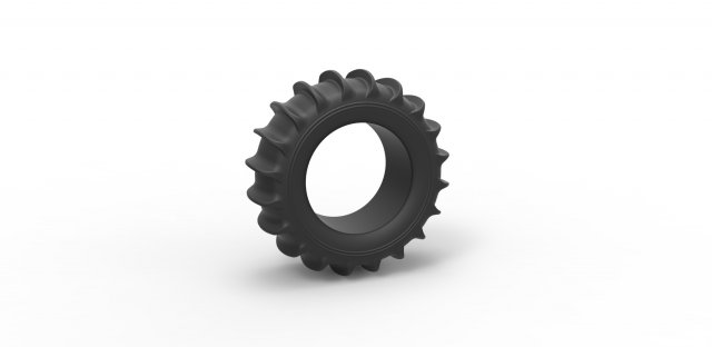 Dune buggy rear tire scale 1 to 10 3Dプリントモデル .c4d .max .obj .3ds .fbx .stl .blend 
