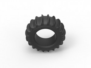 Dune buggy rear tire scale 1 to 10 3Dプリントモデル