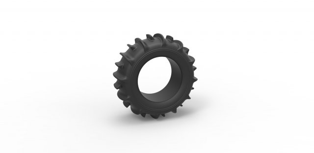 Dune buggy rear tire 2 scale 1 to 10 3D Принт Модель .c4d .max .obj .3ds .fbx .stl .blend 