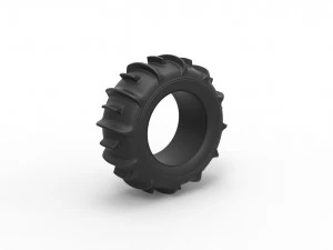 Dune buggy rear tire 2 scale 1 to 10 3D Print Model