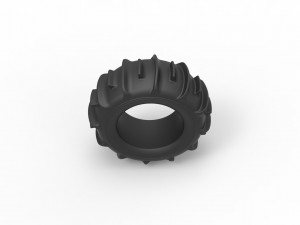 Dune buggy rear tire 2 scale 1 to 10 3D Принт Модель