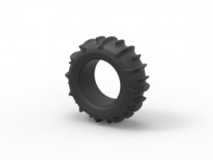 Dune buggy rear tire 2 scale 1 to 10 3D Принт Модель