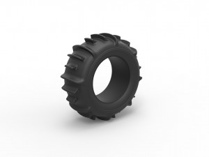 Dune buggy rear tire 3 scale 1 to 10 3D Print Model
