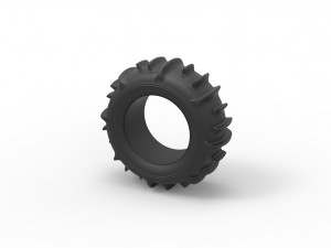 Dune buggy rear tire 3 scale 1 to 10 3D Print Model