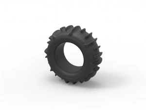 Dune buggy rear tire 3 scale 1 to 10 3D Print Model