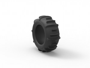 Dune buggy rear tire 3 scale 1 to 10 3D Print Model