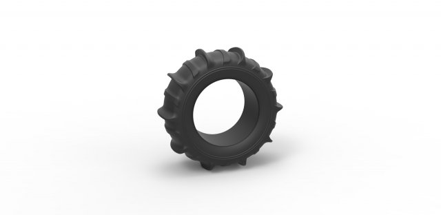Dune buggy rear tire 4 scale 1 to 10 3D-printmodel .c4d .max .obj .3ds .fbx .stl .blend 