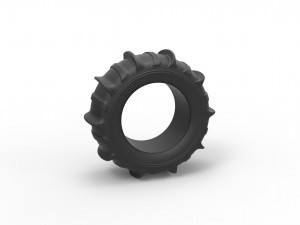 Dune buggy rear tire 4 scale 1 to 10 3D-printmodel