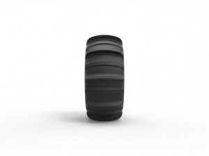 Dune buggy rear tire 4 scale 1 to 10 3D-printmodel