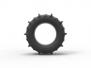 Dune buggy rear tire 4 scale 1 to 10 3D-printmodel
