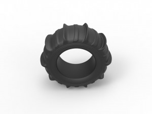 Dune buggy rear tire 4 scale 1 to 10 3D-printmodel