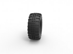 Dune buggy rear tire 5 scale 1 to 10 3D Print Model