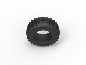 Dune buggy rear tire 5 scale 1 to 10 3D Print Model