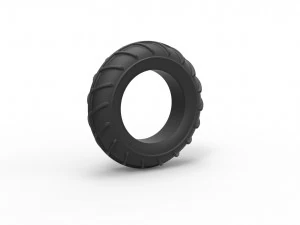 Mud dragster front tire scale 1 to 10 3D Print Model