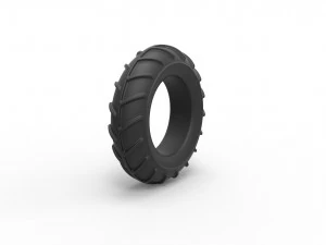 Neum&aacute;tico delantero mud dragster escala 1 al 10 Modelo de impresión 3D