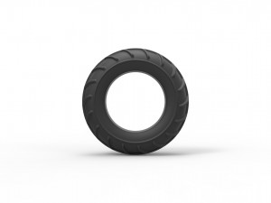 Mud dragster front tire scale 1 to 10 3D Принт Модель