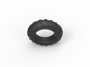 Mud dragster front tire scale 1 to 10 3D Принт Модель