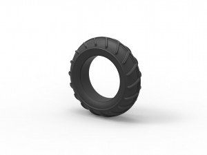 Mud dragster front tire scale 1 to 10 3D Принт Модель