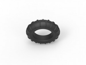 Mud dragster front tire 2 scale 1 to 10 3D Baskı Modeli