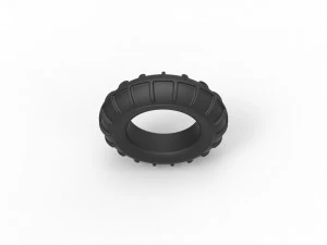Mud dragster front tire 2 scale 1 to 10 3D Print Model