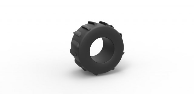Mud dragster rear tire scale 1 to 25 Model Cetak 3D .c4d .max .obj .3ds .fbx .stl .blend 