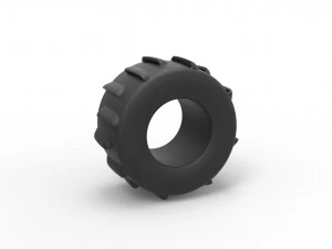 Mud Dragster Hinterreifen im Ma&szlig;stab 1 bis 25 3D Druckmodell