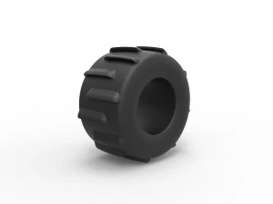 Mud dragster rear tire scale 1 to 25 3D Print Model