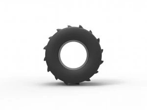 Mud dragster rear tire scale 1 to 25 3D Print Model