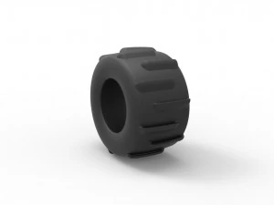 Mud dragster rear tire scale 1 to 25 3D Print Model