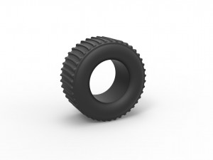 Dirt dragster rear tire scale 1 to 25 3Dプリントモデル