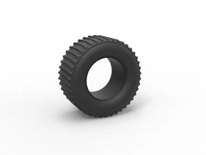 먼지 드래그스터 뒷 타이어 스케일 1~25 3D 프린트 모델