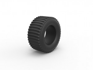 Dirt dragster rear tire scale 1 to 25 3Dプリントモデル