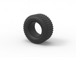 Dirt dragster rear tire scale 1 to 25 3Dプリントモデル