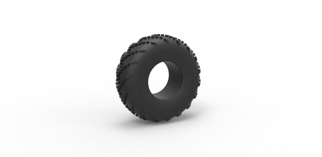 Low pressure tire scale 1 to 25 Model do druku 3D .c4d .max .obj .3ds .fbx .stl .blend 