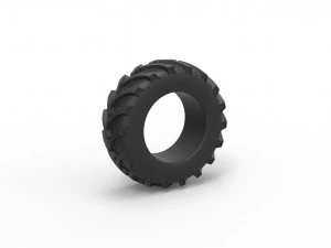 Offroad tire 2 scale 1 to 25 3D Print Model