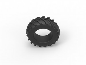 Offroad tire 2 scale 1 to 25 Model do druku 3D