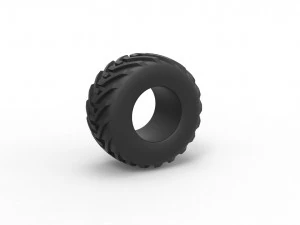 Offroad tire 3 scale 1 to 25 3D Print Model