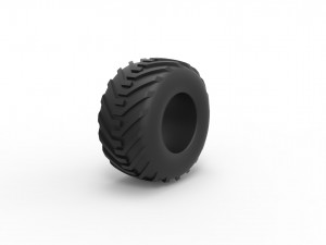 Offroad tire 3 scale 1 to 25 3D Print Model