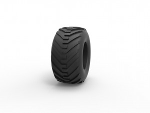 Offroad tire 3 scale 1 to 25 3D Print Model