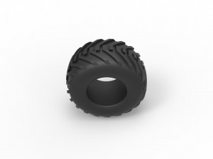 Offroad tire 3 scale 1 to 25 3D Print Model