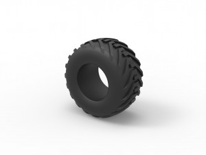 Offroad tire 3 scale 1 to 25 3D Print Model